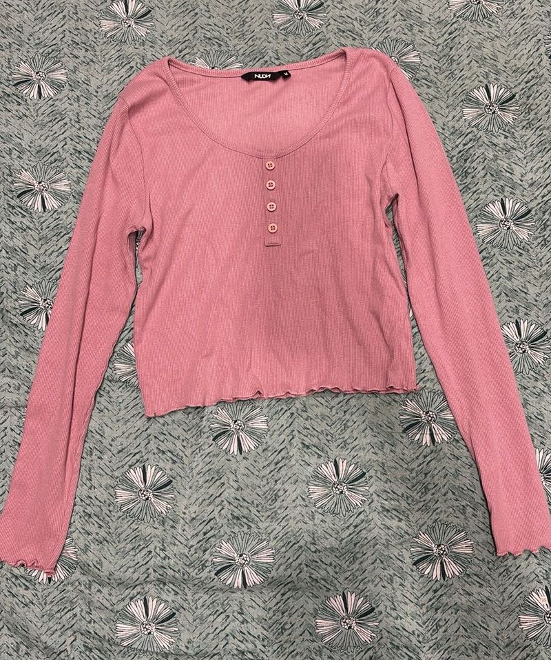Pink Long Sleeve Top