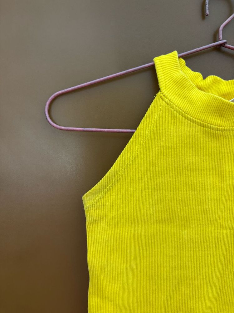 Yellow Knitted Tank Top