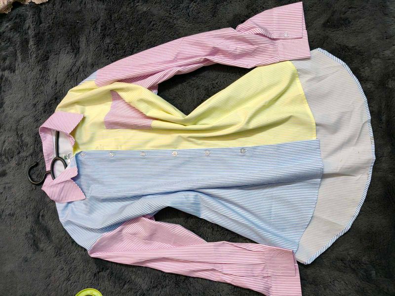 Striped Patchwork Shirt
