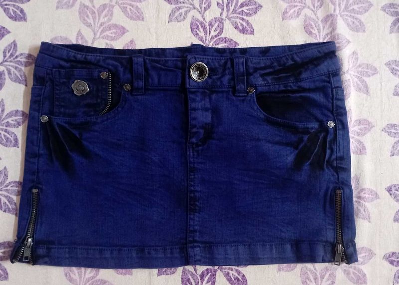 Only Royal Blue Denim Skirt