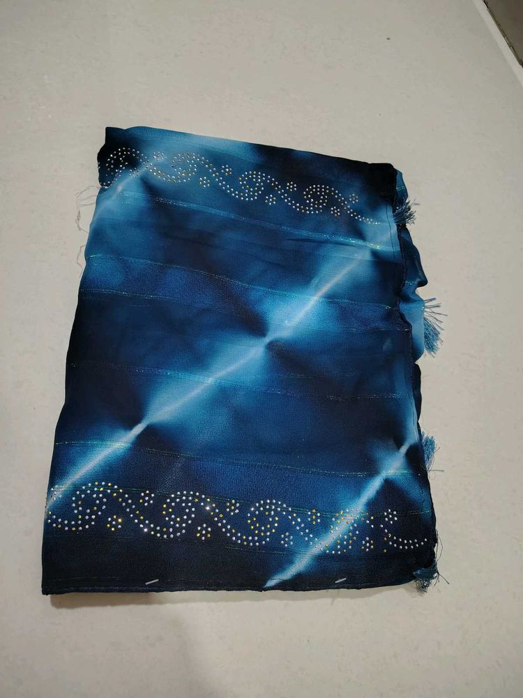 Blue Tie-Dye Dupatta