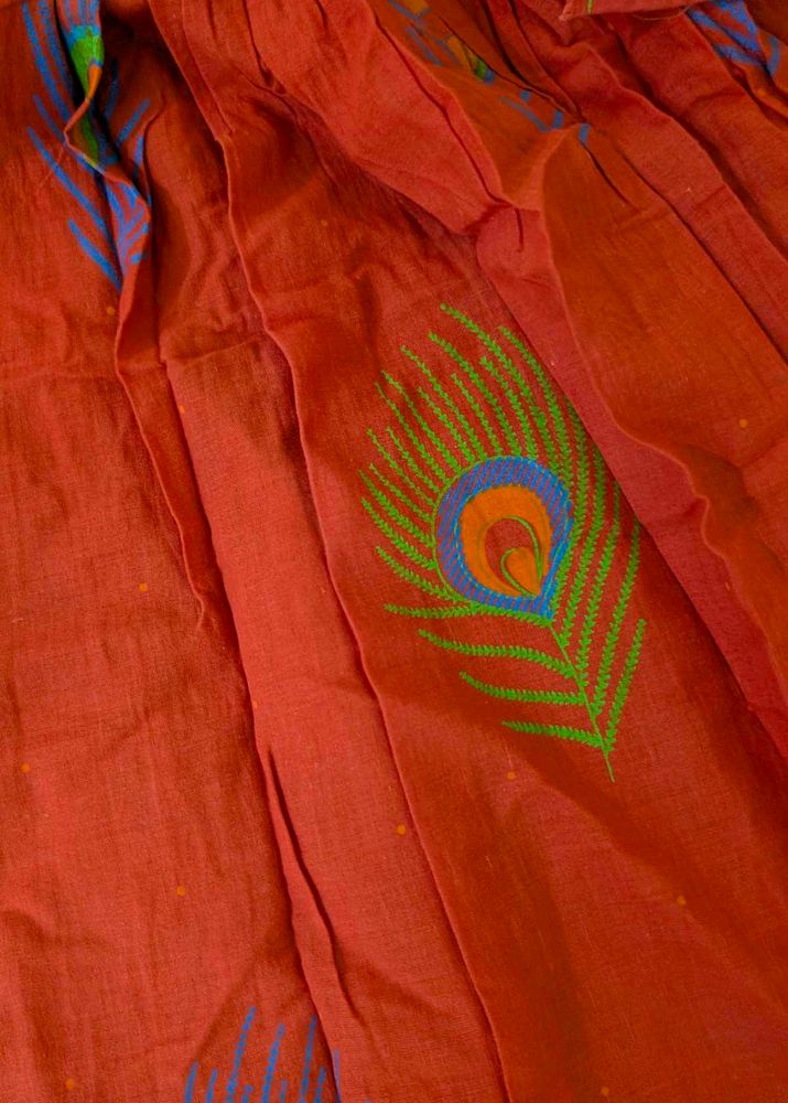 Ethnic Skirt with Peacock Design