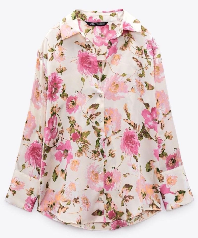 Zara Floral Print Blouse