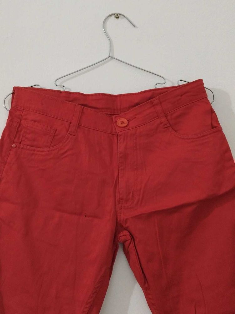 Red Casual Pants