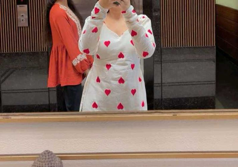 Heart Print short kurti