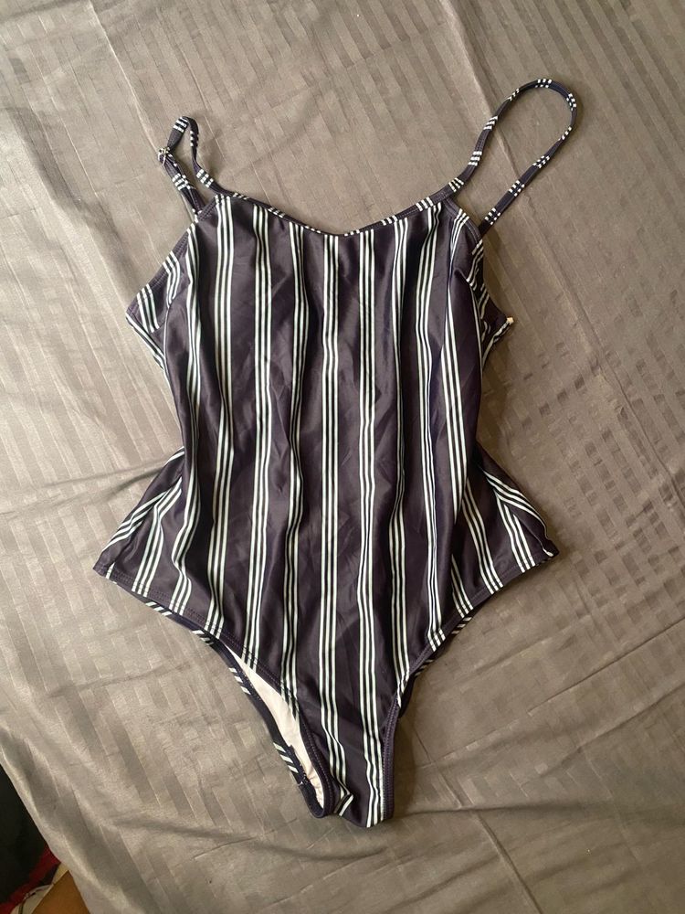 Striped One Piece Swimsuit