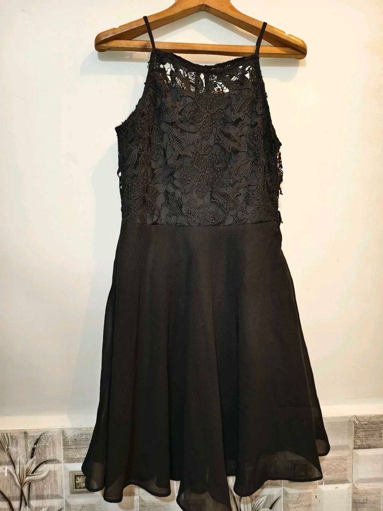 Branded Elegant Black Lace Dress