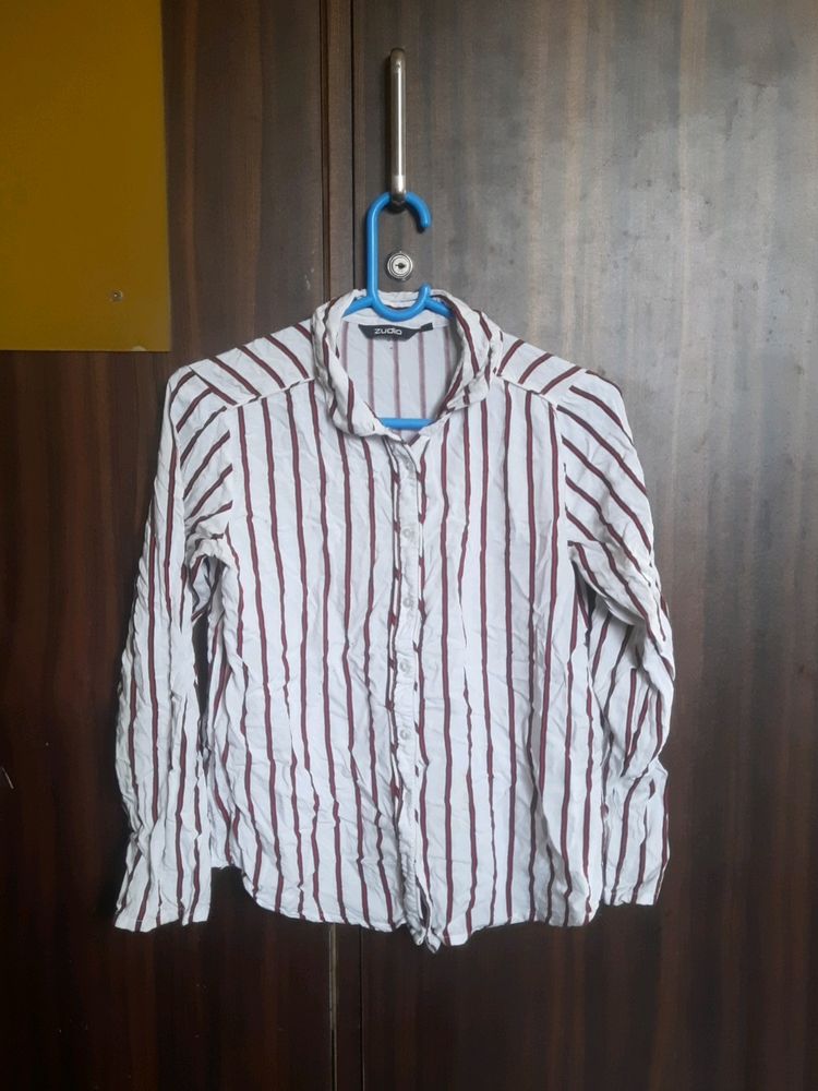 White Striped Formal Shirt