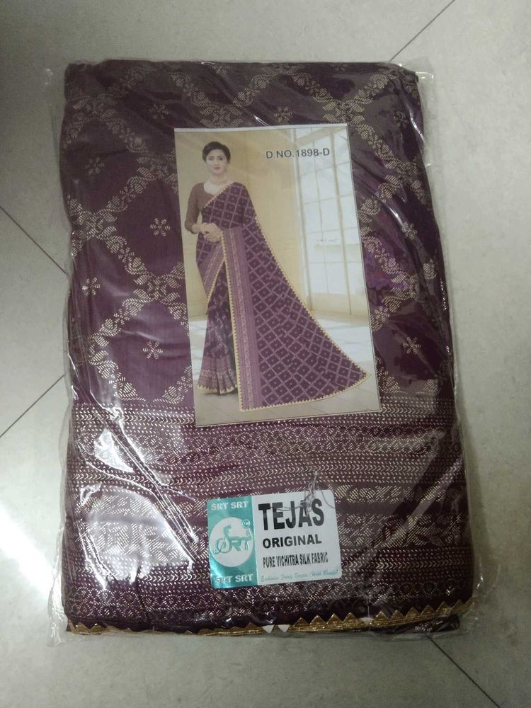 Foil Print Saree(No Coins Only Cash)