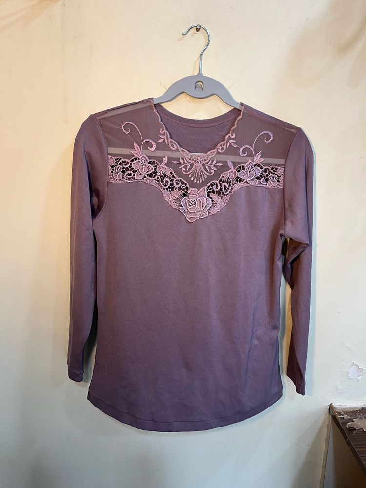 Y2k Lace Detail Top