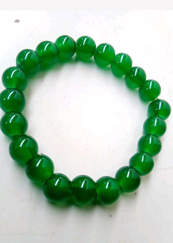 Green Jade Beaded Bracelet