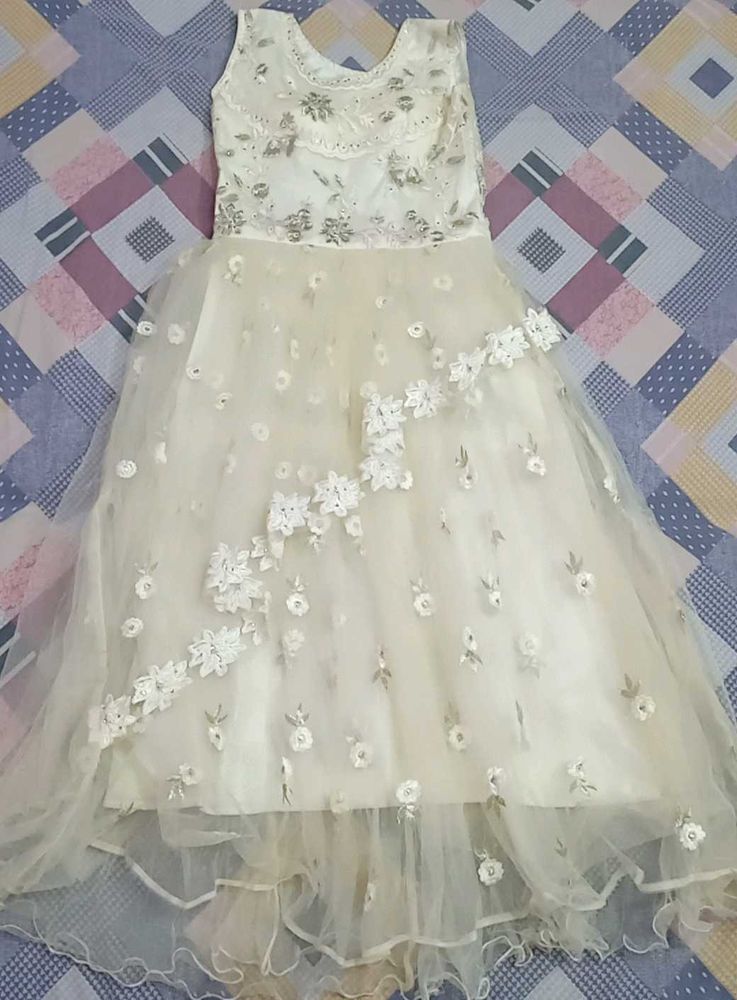 Embellished White Gown
