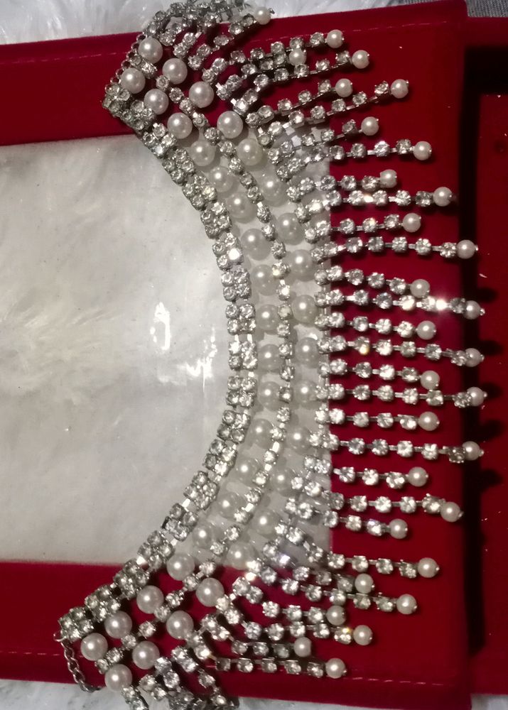 Diamond And Pearl Necklace