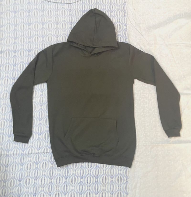Stylish Hoodie green colour size:-M