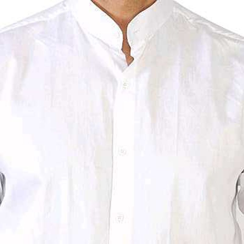 Men's White Bandhgala Shirt