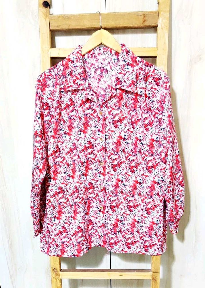 Red Printed Shirt Size-46-48