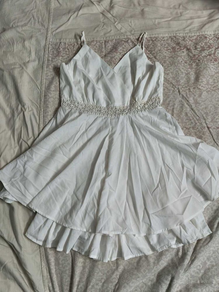 White Mini Dress Size S