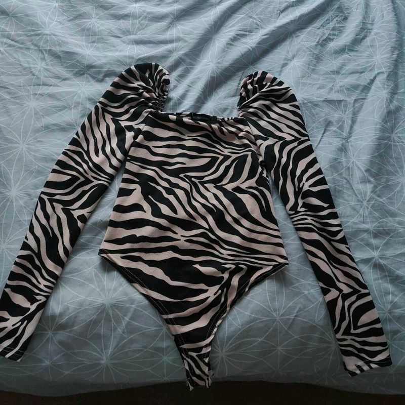 Zebra Print Bodysuit