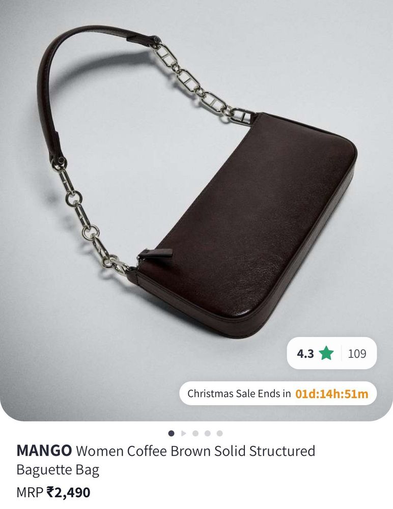 MANGO Coffee Brown Baguette