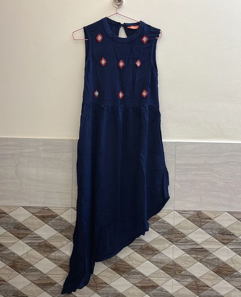 Navy Blue Sleeveless Dress
