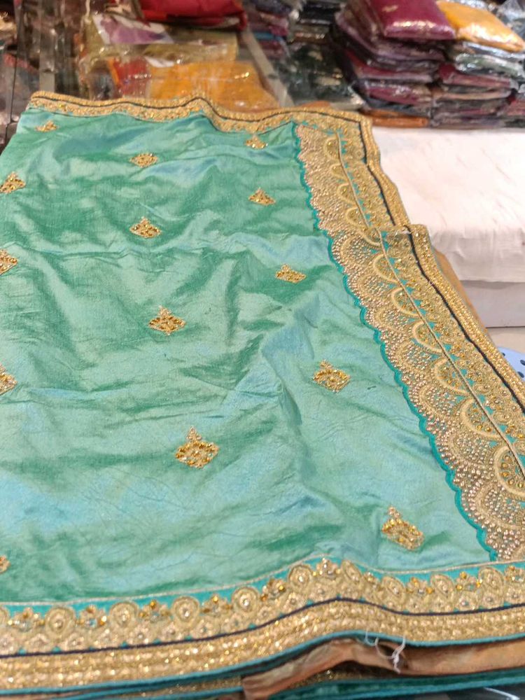 Elegant Sea Green Saree (Minor Issue)