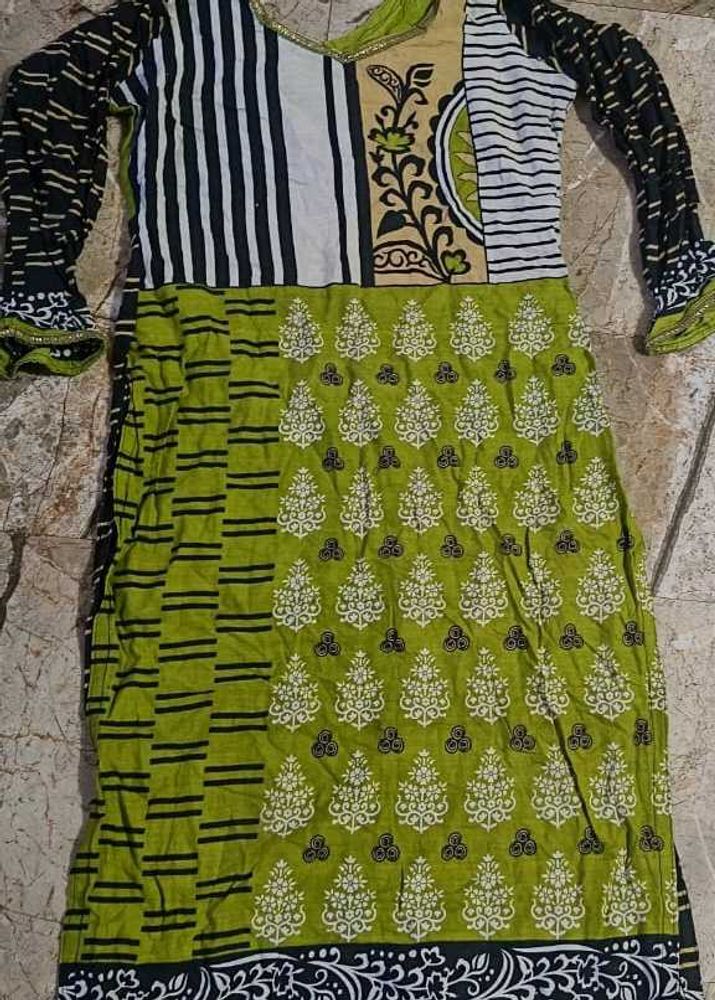 Printed Green Kurta