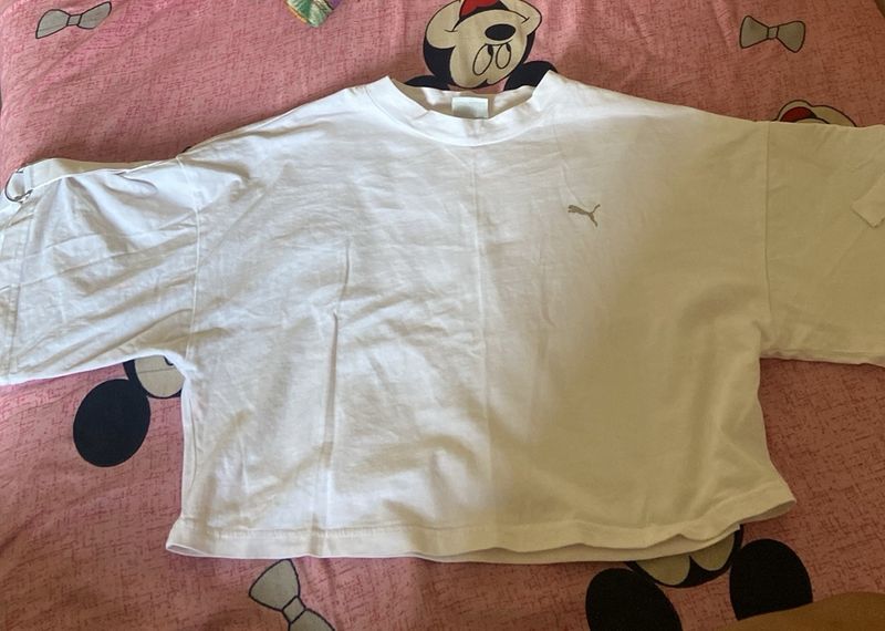 White Colour Puma T-shirt