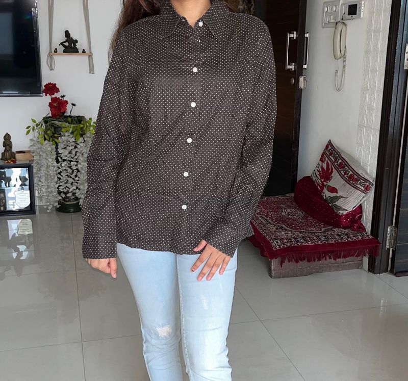 Gina Benotti Coffe Brown Shirt - S/M