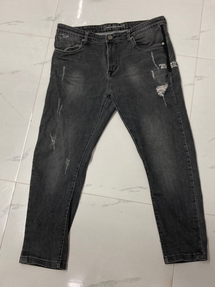 Charcoal Grey Jeans Regular Fit (waist36)