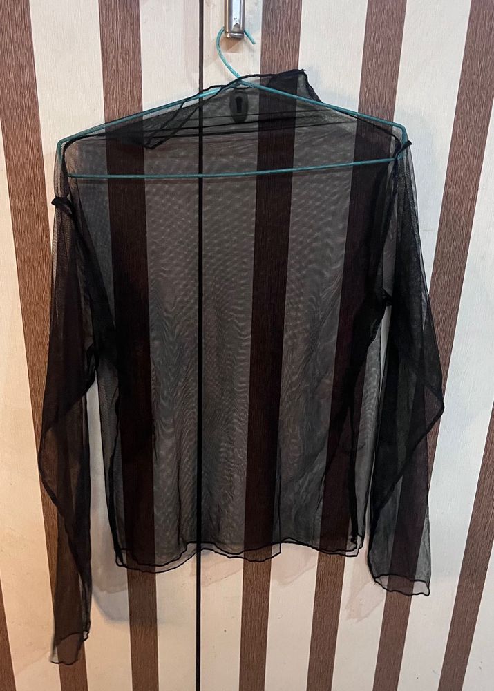 Black Mesh Top
