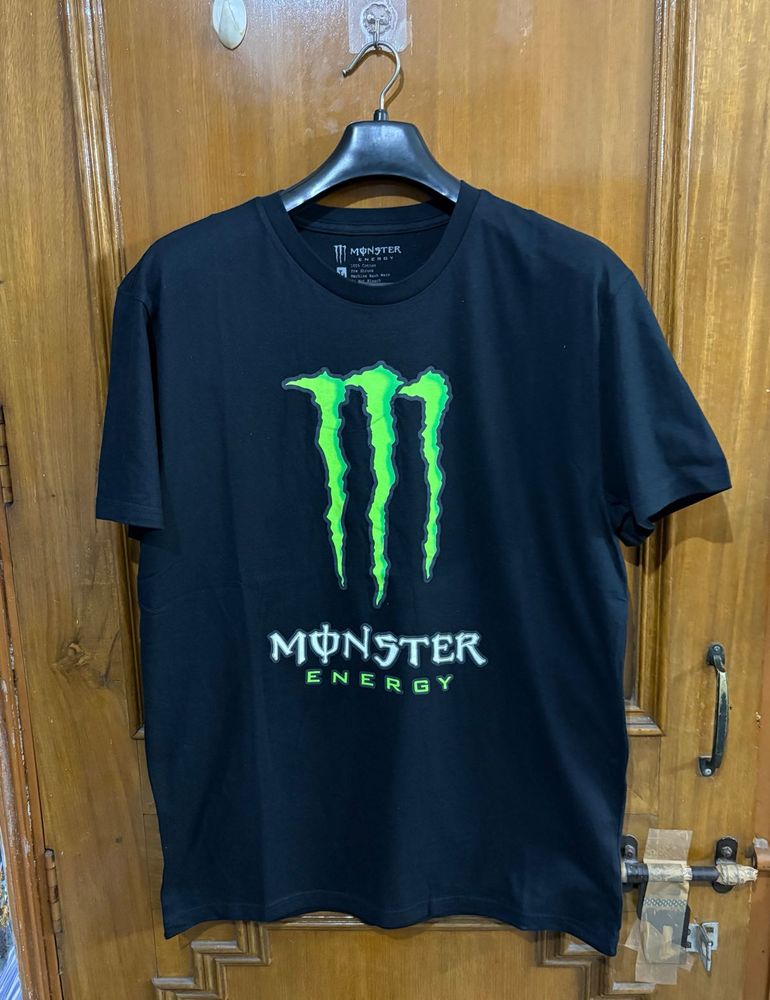MONSTER ENERGY BLACK COTTON TSHIRT L(42)