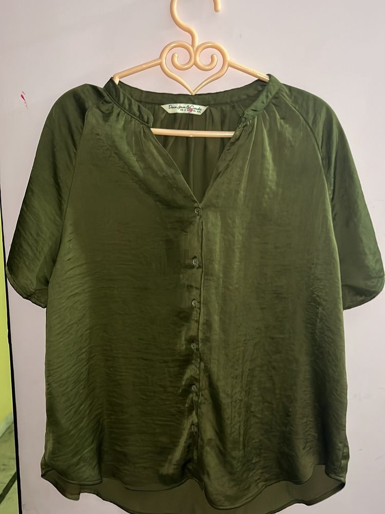 Satin Two Toned Tunic Shirt