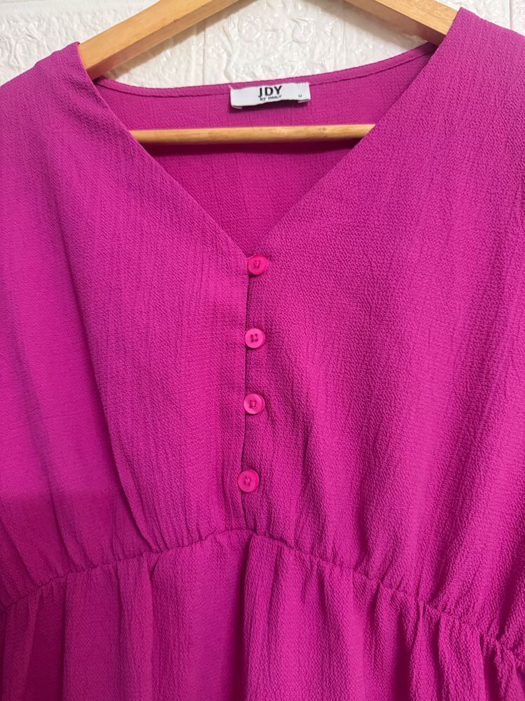 JDY Pink Button-Down Blouse