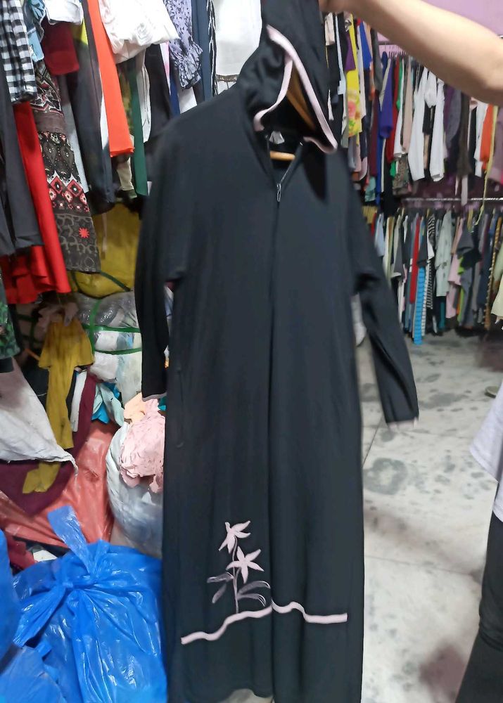 Hoodie Cap Full Sleeves Long Dress Abya