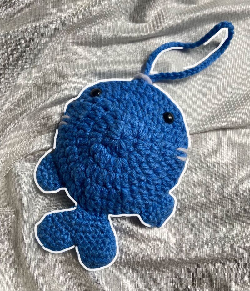 Crochet whale Pouch