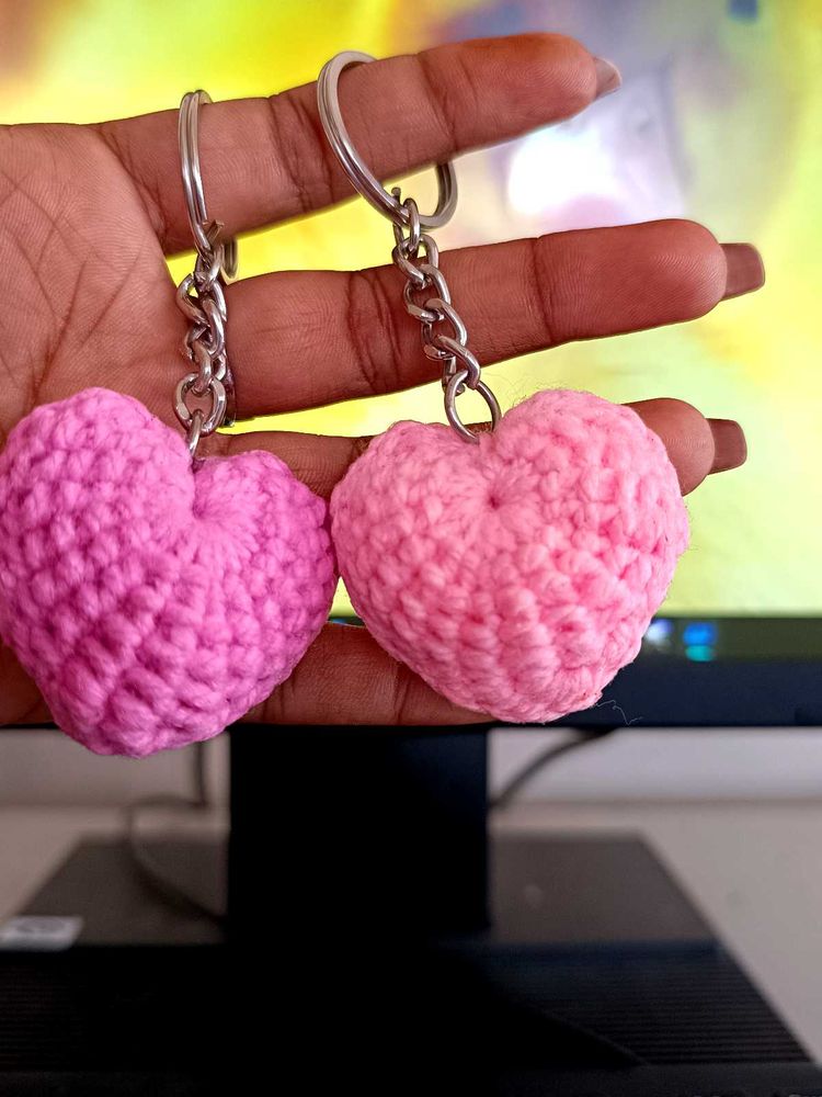 crochet Heart Keychains 🩷💕