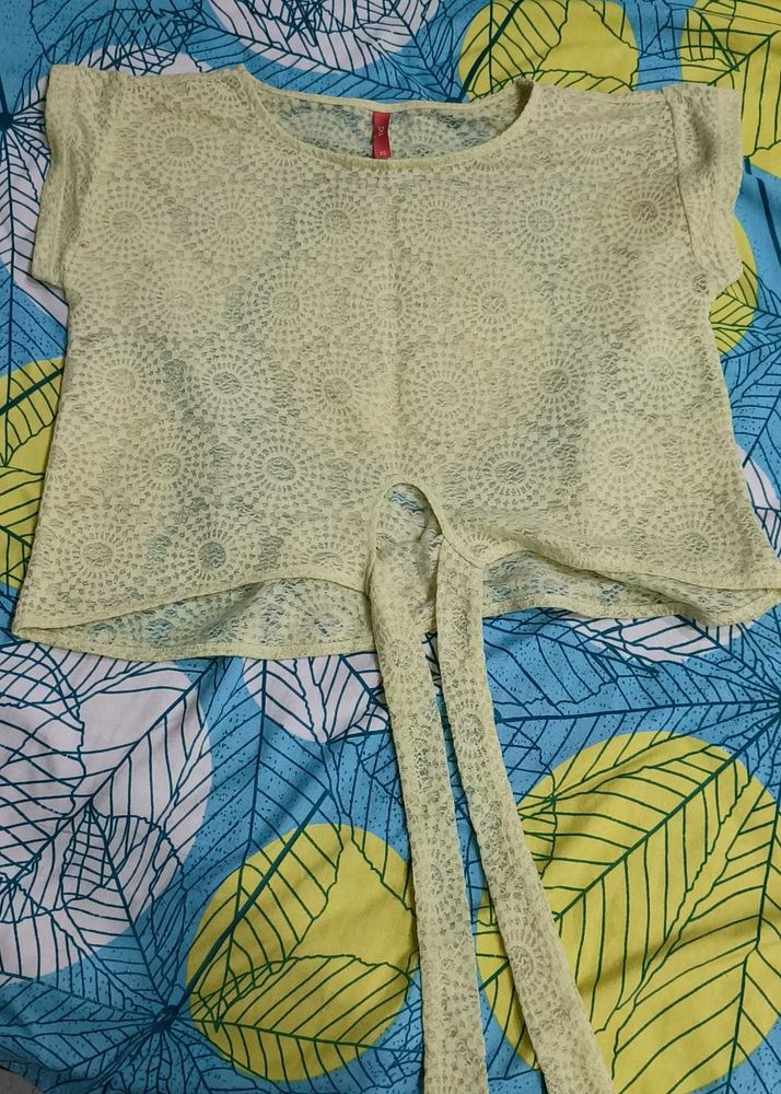 Yellow Front Tying Top