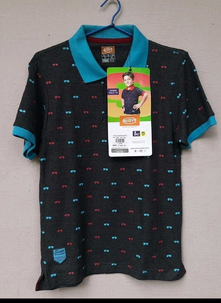 Boys Scott Polo Shirt - Sunglasses Pattern