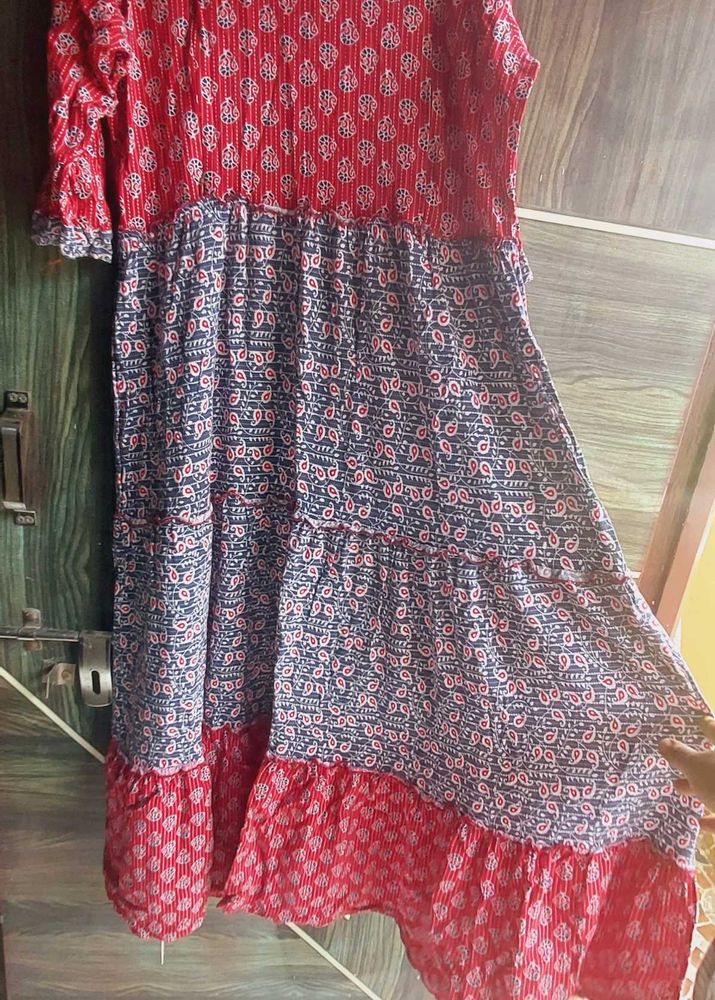 Red Printed Dress