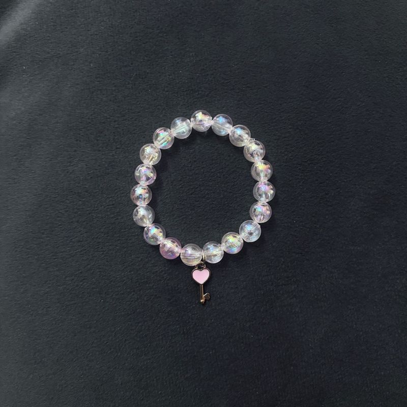 Beaded Bracelet with Heart Charm