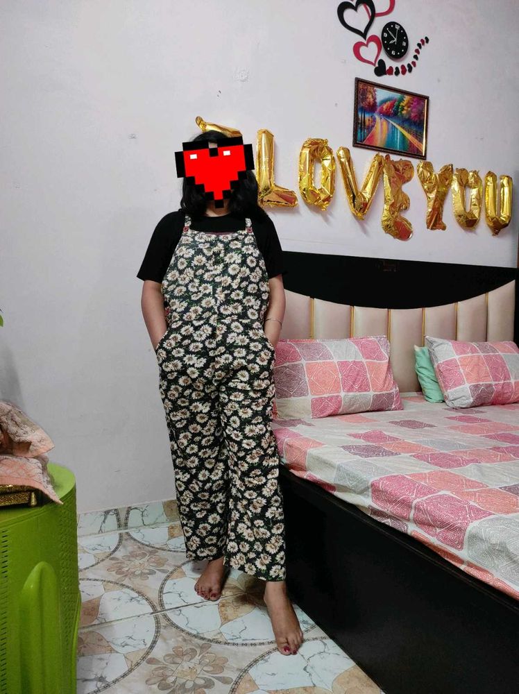 Floral Style Jumpsuit Pure Cotton