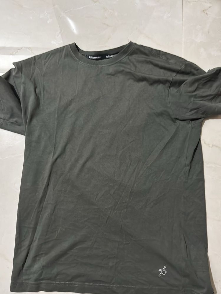 Olive Green Relaxed Fit Tee