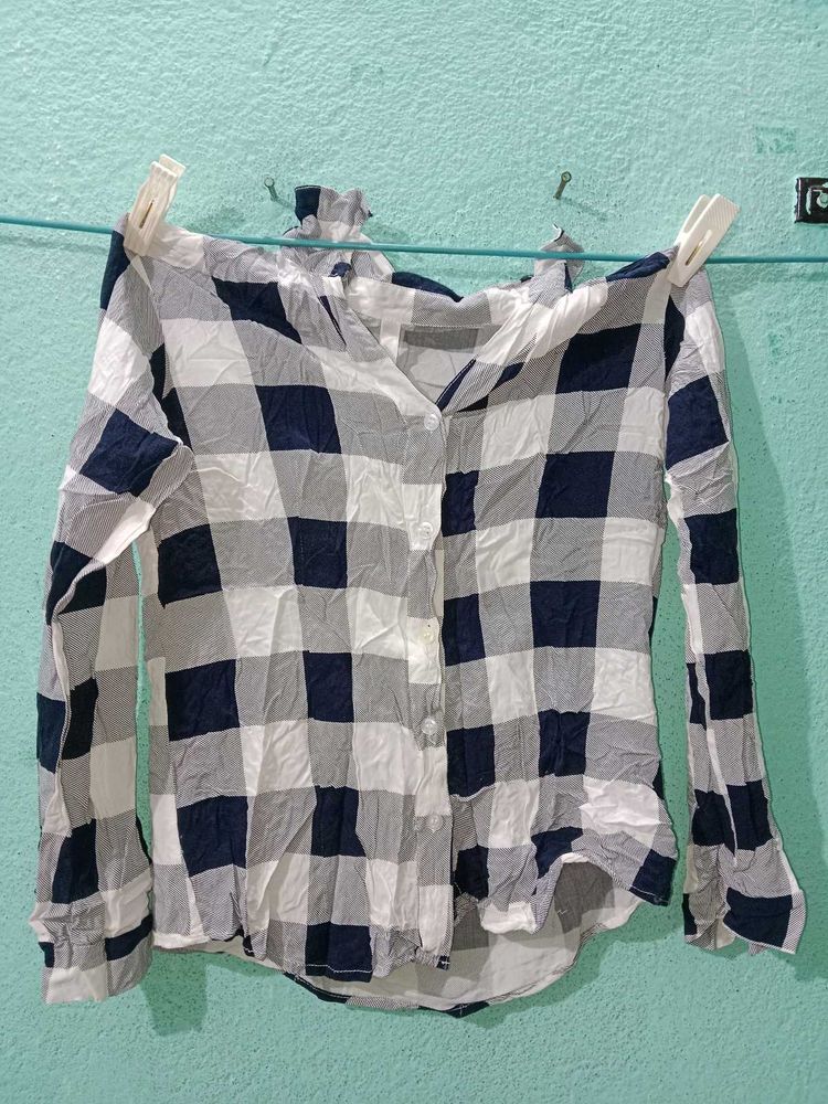 Black White Shirt for Girls