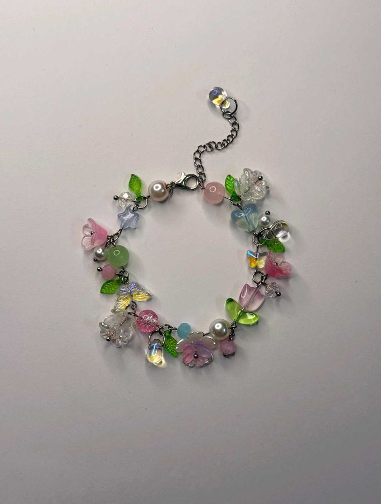 Unique Handmade Glass Beads Bracelet