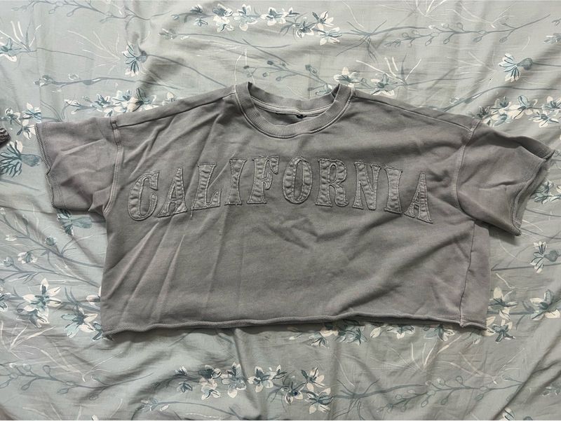 California Graphic | Baggy Crop Top✨