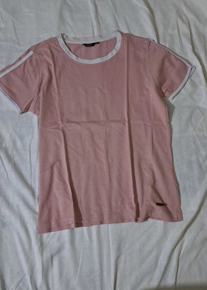 Roadster Pink Casual T-Shirt