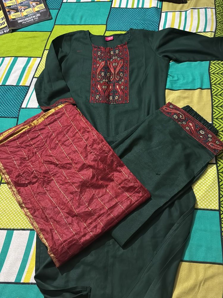 3 Pcs Suit Set Green