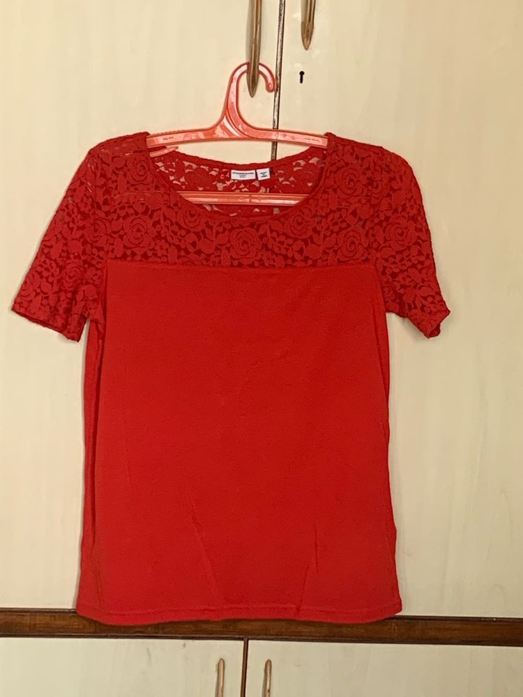 ONLY Women Red Solid Top