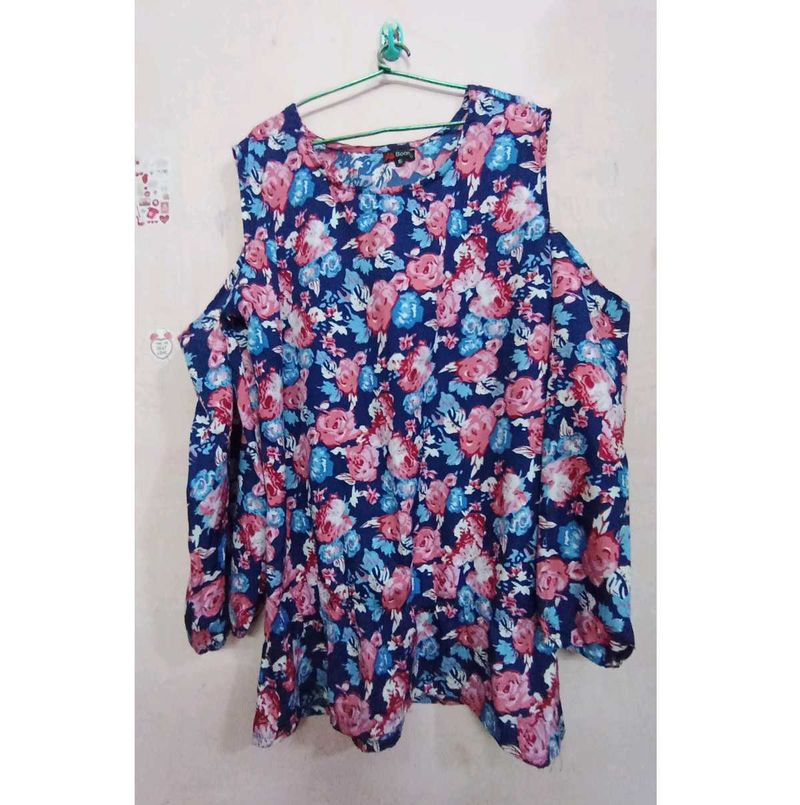 Floral Cold Shoulder Top