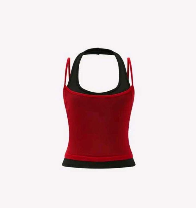 COLOUR BLOCK TANK TOP
